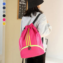 Load image into Gallery viewer, Large Nylon Drawstring Pocket Backpack