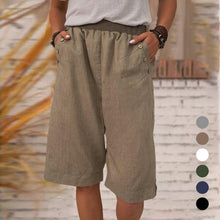 Load image into Gallery viewer, Solid Color Cotton and Linen Pants