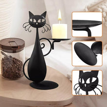 Load image into Gallery viewer, Black Cat Candle Holder