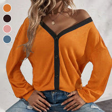 Load image into Gallery viewer, Waffle Long Sleeve Cardigan T-Shirt