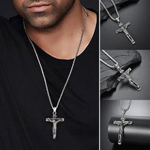 Load image into Gallery viewer, Titanium Steel Crucifix Necklace