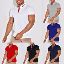 Load image into Gallery viewer, Lapel Collar Solid Color POLO Shirt