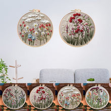 Load image into Gallery viewer, Beginner&#39;s Embroidery Hoop Flower Kit