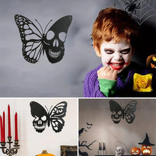 Load image into Gallery viewer, Metal Skull Butterfly Wall Decoration