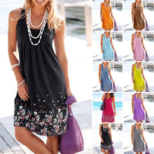 Load image into Gallery viewer, Sleeveless Printed Loose Dress