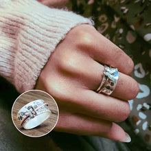 Load image into Gallery viewer, Butterflies Silver Spinner Ring
