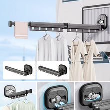 Load image into Gallery viewer, Wall-Mounted Foldable Clothes Drying Rack with Suction Cup