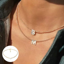 Load image into Gallery viewer, Beaded Shell Letter Necklace