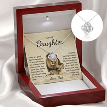 Load image into Gallery viewer, To My Daughter Love Knot Necklace