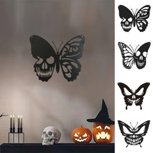 Load image into Gallery viewer, Metal Skull Butterfly Wall Decoration