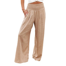 Load image into Gallery viewer, Fresh Air Linen Blend Pocketed Smocked Pants
