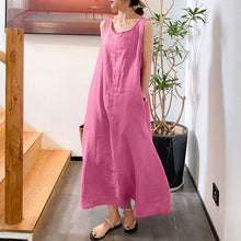 Load image into Gallery viewer, Tank Top Cotton and Linen Dress
