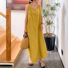 Load image into Gallery viewer, Tank Top Cotton and Linen Dress