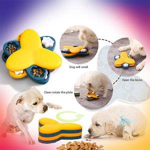 Pet Spinning Puzzle Slow Food Bowl