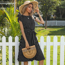 Load image into Gallery viewer, Polka Dot Pleated Dress