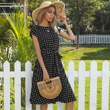 Load image into Gallery viewer, Polka Dot Pleated Dress