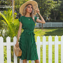 Load image into Gallery viewer, Polka Dot Pleated Dress