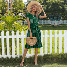 Load image into Gallery viewer, Polka Dot Pleated Dress