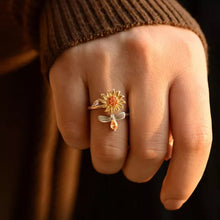 Load image into Gallery viewer, Sunflower Fidget Spinner Ring
