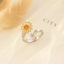 Load image into Gallery viewer, Sunflower Fidget Spinner Ring