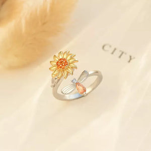 Sunflower Fidget Spinner Ring