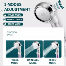 Load image into Gallery viewer, 3 Mode Adjustable High Pressure Water Saving Shower Head