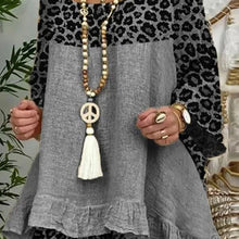 Load image into Gallery viewer, Women's Leopard Stitching Cotton Suit