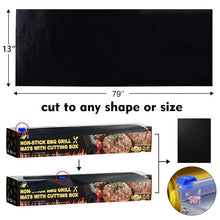 Load image into Gallery viewer, New Cuttable Non-Stick BBQ Grill Mats with Cutting Box💗