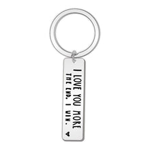 Load image into Gallery viewer, &quot;I Love You More The End I Win&quot;Funny Christmas Gift Keychain🎁-- A personalised gift for him/her💖
