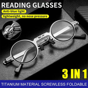 Titanium Material Screwless Foldable Reading Gla-sses