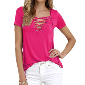 Sexy V-Neck T-Shirt Top