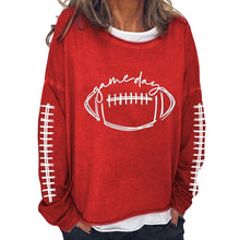 Load image into Gallery viewer, Women&#39;s Gameday Football Lover Casual Long-Sleeve T-Shirt