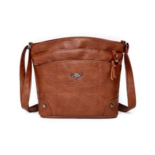 Load image into Gallery viewer, Soft Leather Messenger Multi Pocket Large Capacity Shoulder Bag