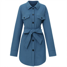 Load image into Gallery viewer, Fashionable Tie Wool Coat