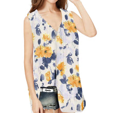 Load image into Gallery viewer, Loose Floral Print V-Neck Tank Top T-Shirt