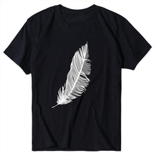 Load image into Gallery viewer, Feather Print Short Sleeve T-Shirt