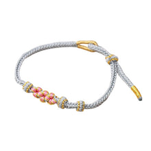 Load image into Gallery viewer, Peach Blossom Adjustable Braided Bracelet