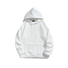 Load image into Gallery viewer, Drop Shoulder Kangaroo Pocket Textured Drawstring Hoodie