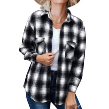 Load image into Gallery viewer, Loose Lapel Plaid Shirt
