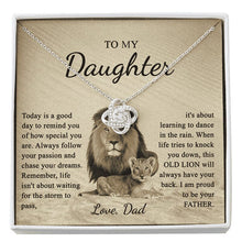 Load image into Gallery viewer, To My Daughter Love Knot Necklace