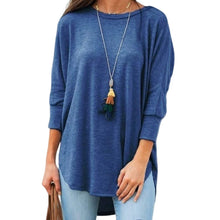 Load image into Gallery viewer, Loose Crew Neck Hem Irregular Solid Color T-Shirt