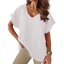 Load image into Gallery viewer, V-neck Cotton and Linen Shirt