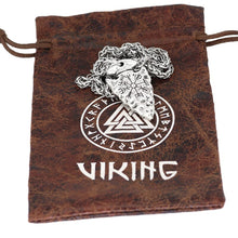 Load image into Gallery viewer, Odin&#39;s Spear Necklace with Vegvisir Symbol