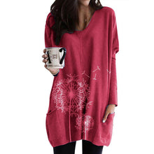 Load image into Gallery viewer, Women&#39;s Round Neck Printing Long-sleeved Top Sweater