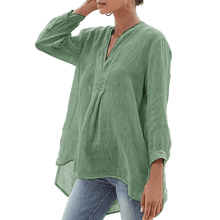 Load image into Gallery viewer, Short Back Long Bracelet Sleeve Fashion Shirt