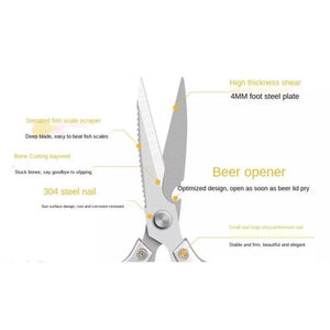 Stainless steel kitchen multifunctional powerful scissors