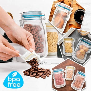 Reusable Mason Bottle Ziplock Bags