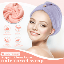 Load image into Gallery viewer, Eco Friendly Super Absorbent Hair Towel Wrap