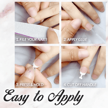 Load image into Gallery viewer, Glue-On French Manicure Nails Kit (100 pcs)