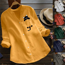 Load image into Gallery viewer, Long-sleeved V-neck Blouse